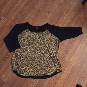 Torrid raglan cheetah/black